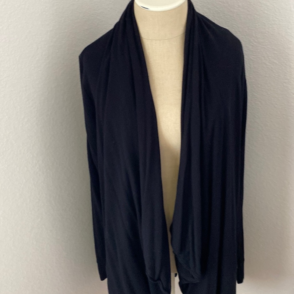 Kenzie black swing open front cardigan
